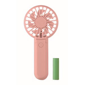 Přenosný skládací ventilátor, jemně růžová