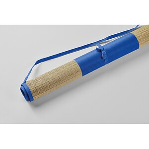 Přírodní slaměná plážová rohož, královská modrá