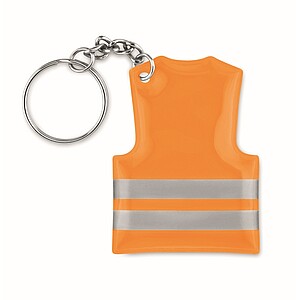 Přívěšek na klíče ve tvaru reflexní vesty, fluo oranžová