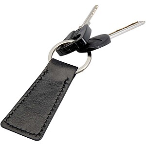 Přívěsek na klíče z recyklovaného plastu, černá