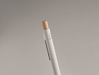 Propiska z recyklovaného hliníku, bílá