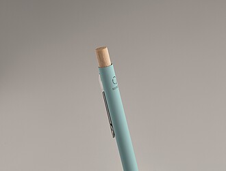 Propiska z recyklovaného hliníku, světlá modrá