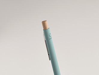 Propiska z recyklovaného hliníku, světlá modrá