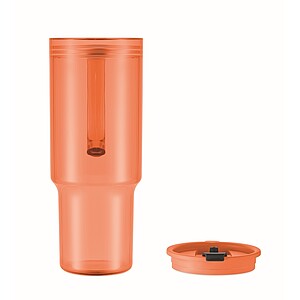Průhledný hrnek 1200 ml, oranžová