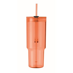 Průhledný hrnek 1200 ml, oranžová