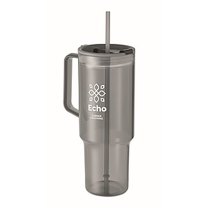 Průhledný hrnek 1200 ml, šedá