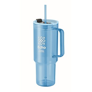 Průhledný hrnek 1200 ml, světle modrá