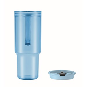 Průhledný hrnek 1200 ml, světle modrá