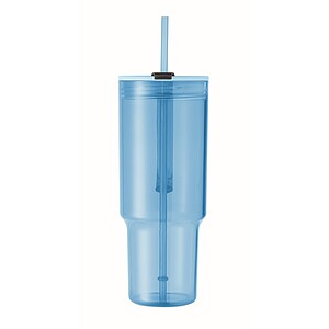 Průhledný hrnek 1200 ml, světle modrá