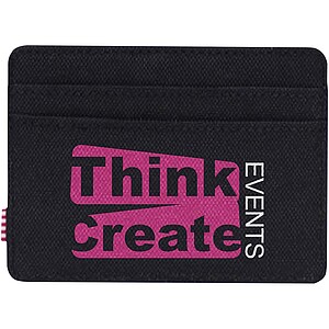 Recyklované pouzdro na karty RFID Herschel, černá