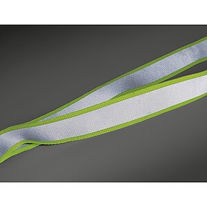 Reflexní šňůrka na krk z RPET, fluo žlutá