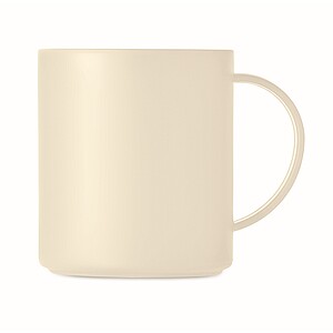 Rovný plastový hrnek, objem 300ml, béžová