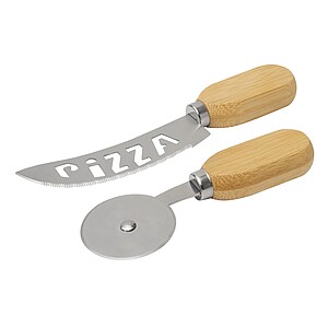 Sada na krájení pizzy, hnědá - reklamní předměty