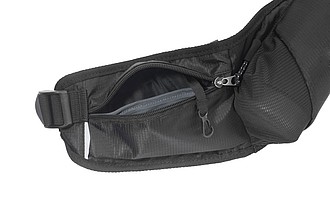 SCHWARZWOLF MAFADI Sportovní bežecká ledvinka s kapsou na láhev, černá