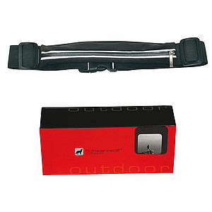 SCHWARZWOLF RAVIK Multifunkční elastický pás s kapsou, černá