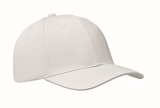 Šestipanelová baseballová kšiltovka, bílá - reklamní kšiltovky