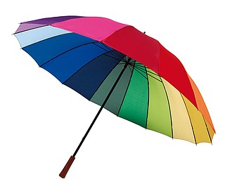 Šestnácti panelový barevný golfový deštník, pr. 131cm - reklamní deštníky