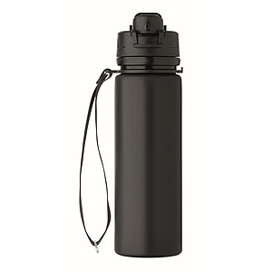 Silikonová sportovní láhev 500 ml, černá