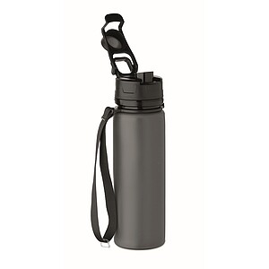 Silikonová sportovní láhev 500 ml,, tmavě šedá