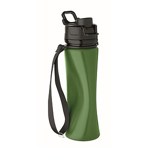 Silikonová sportovní láhev 500 ml,, tmavě zelená