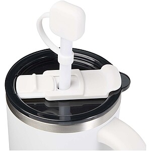 Silikonový kryt na brčko, bílá - reklamní předměty