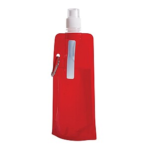 Skládací láhev na pití 400 ml, červená - reklamní předměty