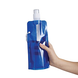 Skládací láhev na pití 400 ml, modrá
