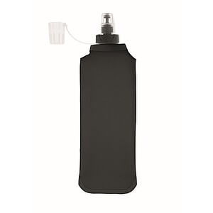 Skládací láhev na vodu 500 ml, černá
