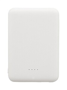 Slim powerbanka z recyklovaného ABS s baterií o kapacitě 5 000 mAh, bílá