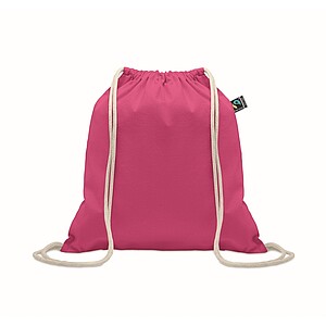 Stahovací batoh,Fairtrade 180g, fuchsiová