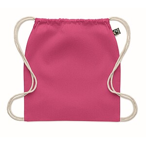 Stahovací batoh,Fairtrade 180g, fuchsiová