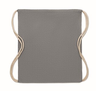 Stahovací batoh z recyklované bavlny, šedý