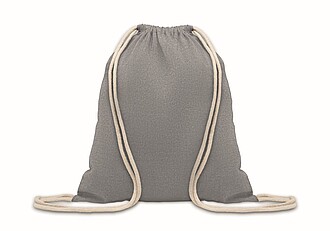 Stahovací batoh z recyklované bavlny, šedý