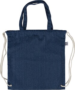 Stahovcí batoh z recyklovaného denimu, modrá