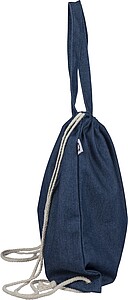 Stahovcí batoh z recyklovaného denimu, modrá