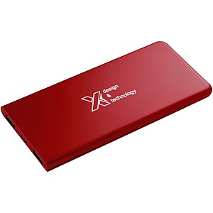 Svítící powerbanka SCX.design P15 5000 mAh, červená - reklamní předměty
