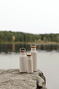 Termo láhev na pití z recyklované oceli, 300ml, šedá