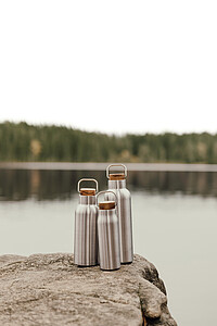 Termo láhev na pití z recyklované oceli, 580ml, stříbrná