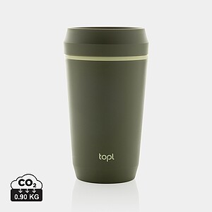 Termohrnek s průhledným víčkem 354 ml, zelená
