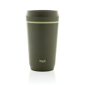 Termohrnek s průhledným víčkem 354 ml, zelená