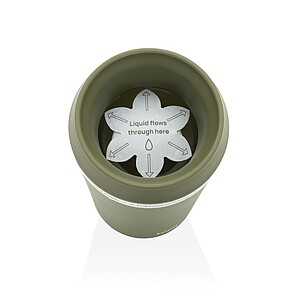 Termohrnek s průhledným víčkem 354 ml, zelená