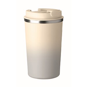 TIMUR Dvoustěnný termohrnek, 350 ml, šedá - termohrnek s vlastním potiskem