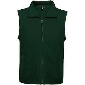 Unisex fleecová vesta Roly Bellagio, velikost M, tmavě zelená - vesta s potiskem