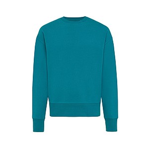 Unisex mikina Iqoniq Kruger z recyklované bavlny, tyrkysová, XL