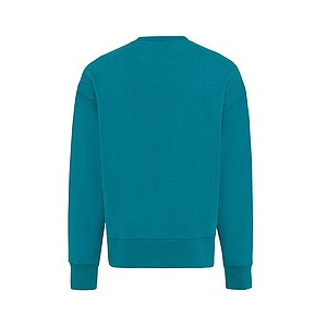 Unisex mikina Iqoniq Kruger z recyklované bavlny, tyrkysová, XL