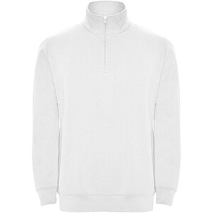 Unisex mikina se čtvrtkovým zipem, ROLY ANETO, bílá, vel. 2XL