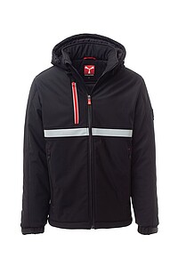 Unisex zimní bunda Payper WISE PAD, černá, velikost L - bunda s potiskem