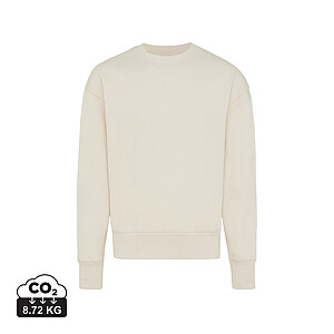 Unsex mikina Iqoniq Kruger relaxed fit, krémová bílá, velikost XL