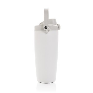 Uzamykatelný termohrnek Avira z recyklované nerezové oceli, bílá