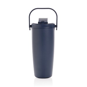 Uzamykatelný termohrnek Avira z recyklované nerezové oceli, námořní modrá